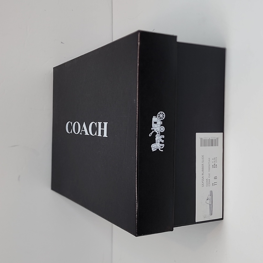 COACH ULYSSA RUBBER SLIDE/SHOES, THE SIZE 11B, THE COLOR IS "CLEAR", 100% RUBBER - Picture 12 of 13